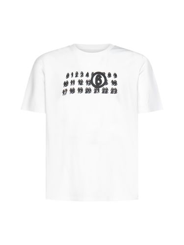 Numeric Logo T-shirt - MM6 Maison Margiela - Modalova