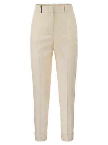 Stretch Viscose Blend Canvas Trousers - Peserico - Modalova