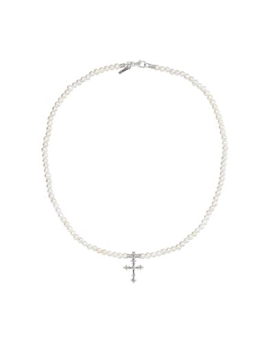 Small Pearl Necklace Cross - Emanuele Bicocchi - Modalova