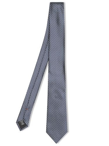 Zegna Micro Geometric Blue Tie - Zegna - Modalova