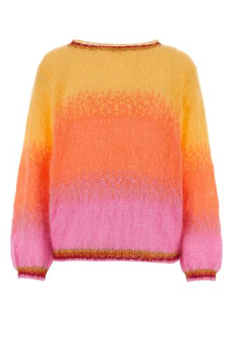 Multicolor Mohair Blend Sweater - Rose Carmine - Modalova