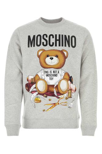 Teddy Bear Printed Crewneck Sweatshirt - Moschino - Modalova