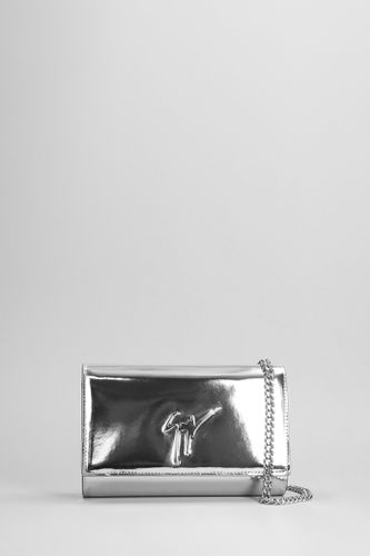 Cleopatra Clutch In Silver Leather - Giuseppe Zanotti - Modalova