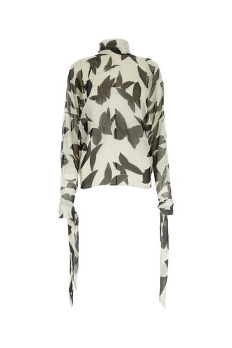 Printed Jacquard Blouse - Saint Laurent - Modalova