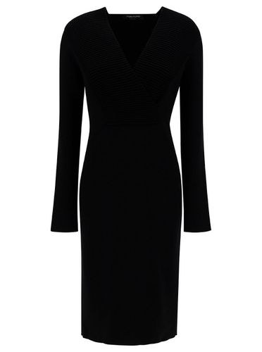 Midi Dress With V Neckline In Wool Blend Woman - Tom Ford - Modalova