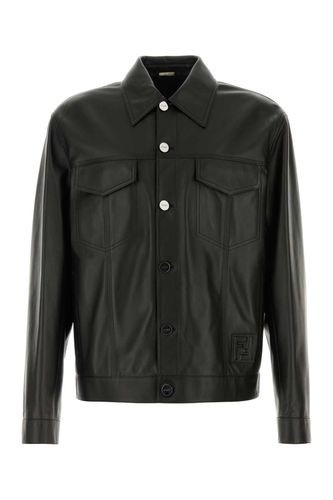 Fendi Black Leather Jacket - Fendi - Modalova