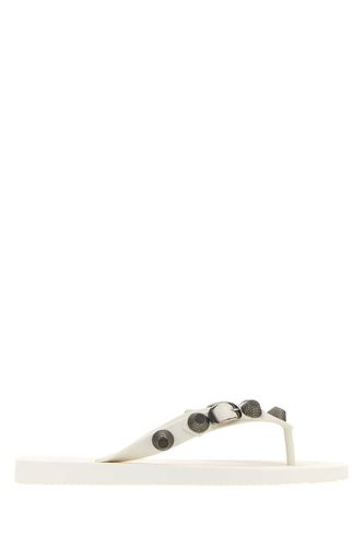 White Rubber Cagole Thong Slippers - Balenciaga - Modalova