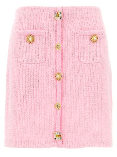 Jewel Button Knit Mini Skirt - self-portrait - Modalova