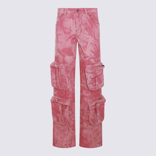 Pink Cotton Blend Cargo Jeans - Blumarine - Modalova