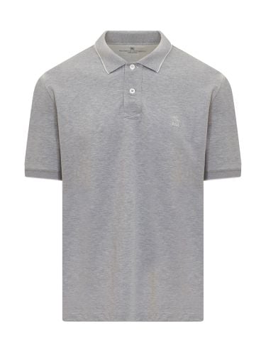 Cotton Piquet Polo With Embroidered Logo - Brunello Cucinelli - Modalova