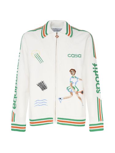 Logo Shirt Jacket With Contrasting Buttons - Casablanca - Modalova