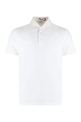 Etro Short Sleeve Cotton Polo Shirt - Etro - Modalova