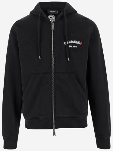 Dsquared2 Cotton Hoodie With Logo - Dsquared2 - Modalova