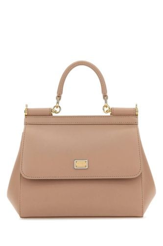 Skin Pink Leather Medium Sicily Handbag - Dolce & Gabbana - Modalova
