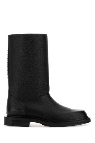 Fendi Black Leather Frame Boots - Fendi - Modalova