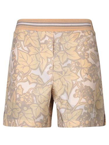 Silk Shorts With Print - Burberry - Modalova