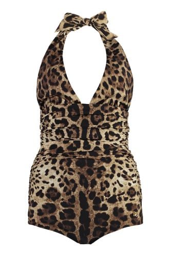 Leopard Print One-piece Swimsuit - Dolce & Gabbana - Modalova