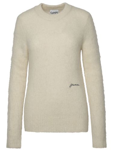 Ganni Ivory Brushed Alpaca Sweater - Ganni - Modalova