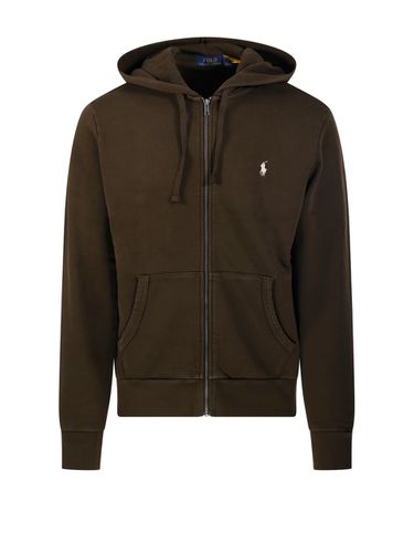 Pony Embroidered Zip-up Hoodie - Polo Ralph Lauren - Modalova