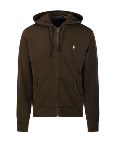 Pony Embroidered Zip-up Hoodie - Polo Ralph Lauren - Modalova