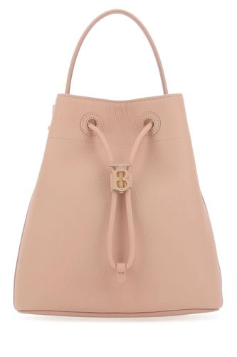 Pink Leather Small Tb Bucket Bag - Burberry - Modalova