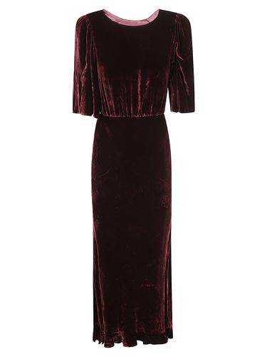 Saloni Vida Velvet Dress - Saloni - Modalova