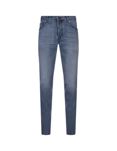 Medium Denim Tapered Jeans - Kiton - Modalova