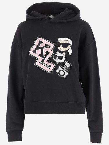 Cotton Blend Sweatshirt With Logo - Karl Lagerfeld - Modalova