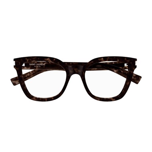 Saint Laurent Sl 748 Linea Corner Angle 002 Havana Crystal Trasparent Gloves - Saint Laurent Eyewear - Modalova