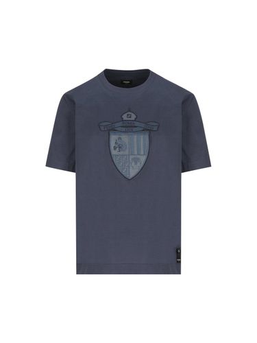 Crest Embroidered Crewneck T-shirt - Fendi - Modalova