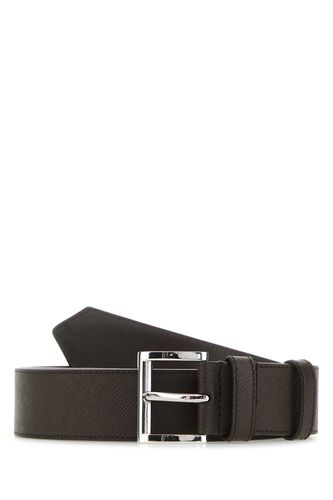Prada Dark Grey Leather Belt - Prada - Modalova