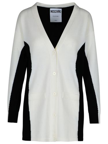 Moschino White Virgin Wool Cardigan - Moschino - Modalova