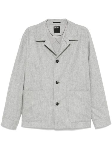 Button-detailed Straight Hem Jacket - Zegna - Modalova