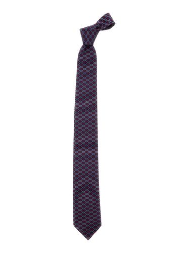 Tie With All-over Print In Silk Man - Ferragamo - Modalova