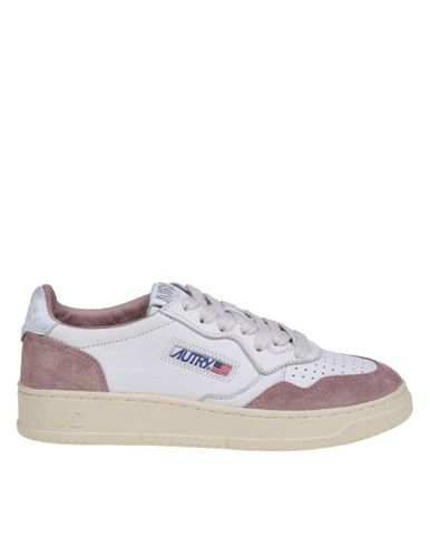 White And Nude Leather And Suede Sneakers - Autry - Modalova