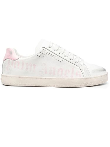 Logo Printed Distressed Lace-up Sneakers - Palm Angels - Modalova