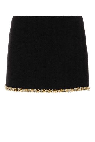 Miu Miu Black Tweed Mini Skirt - Miu Miu - Modalova