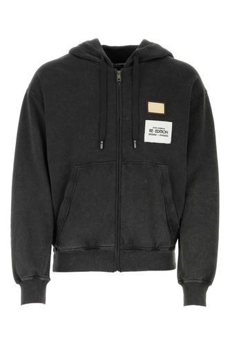 Graphite Cotton Sweatshirt - Dolce & Gabbana - Modalova