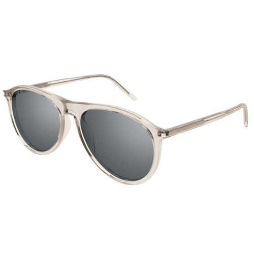 Sl 667003 Beige Beige Silver - Saint Laurent Eyewear - Modalova