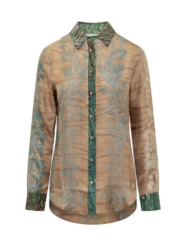 Silk Shirt With Floral Print - Pierre-Louis Mascia - Modalova