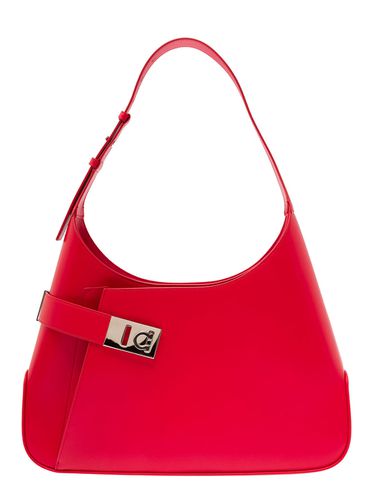 Hobo Shoulder Bag With Asymmetric Pocket And Gancini Buckle In Leather Woman - Ferragamo - Modalova