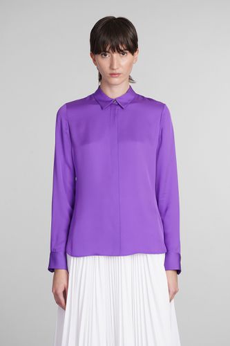 Theory Shirt In Viola Silk - Theory - Modalova