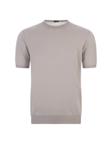 Kiton Grey Cotton Knit T-shirt - Kiton - Modalova