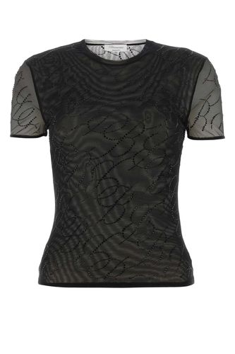 Embellished Stretch Nylon T-shirt - Blumarine - Modalova