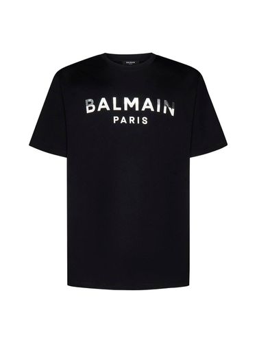 Logo Printed Crewneck T-shirt - Balmain - Modalova