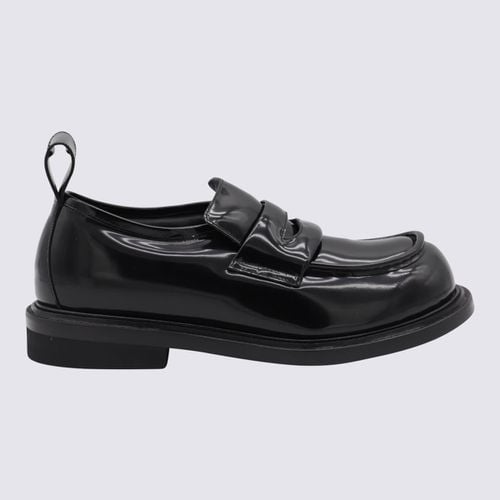 Moschino Black Leather Loafers - Moschino - Modalova