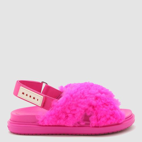 Starlight Pink Logo Patch Sandals - Marni - Modalova