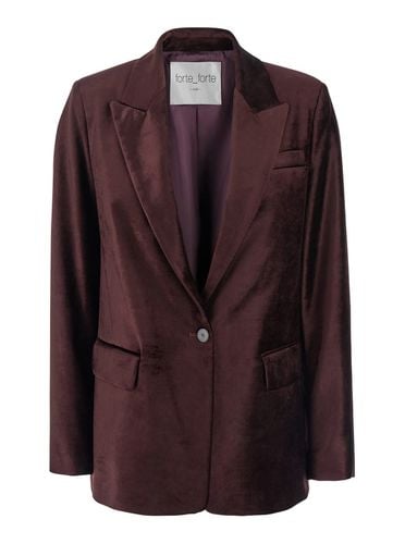 Forte_Forte Single-breasted Jacket With Peak Revers In Cotton Blend Woman - Forte Forte - Modalova