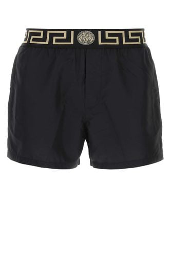 Black Polyester Swimming Shorts - Versace - Modalova