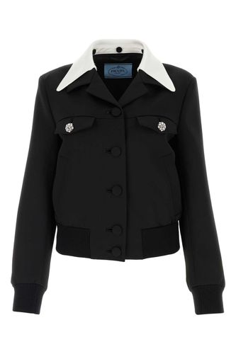 Prada Black Wool Jacket - Prada - Modalova